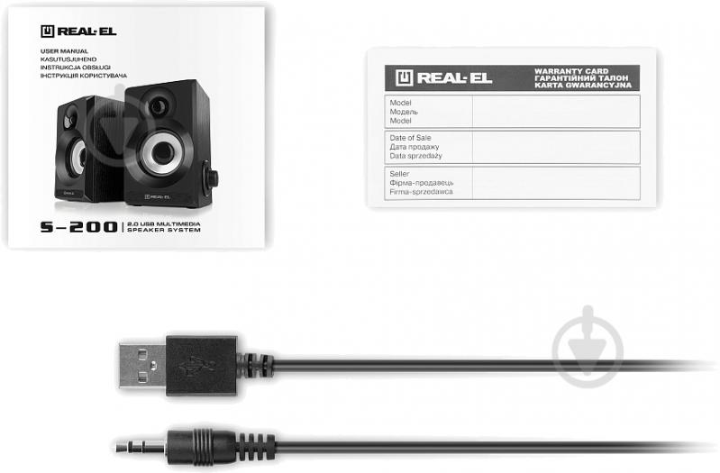 Акустическая система Real-el S-200 2.0 black (EL121200008) - фото 9