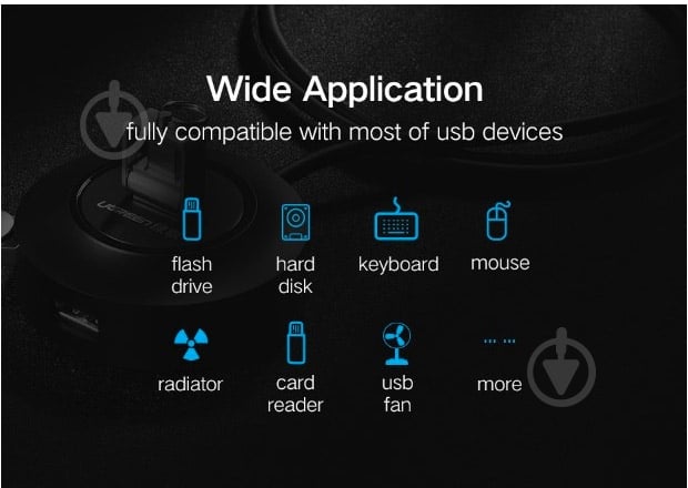 USB-хаб UGREEN 4xUSB2.0 CR106 1 м (20277) - фото 4