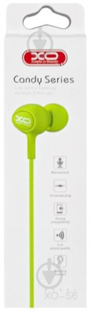 Навушники Xo S6 green (11370) - фото 2