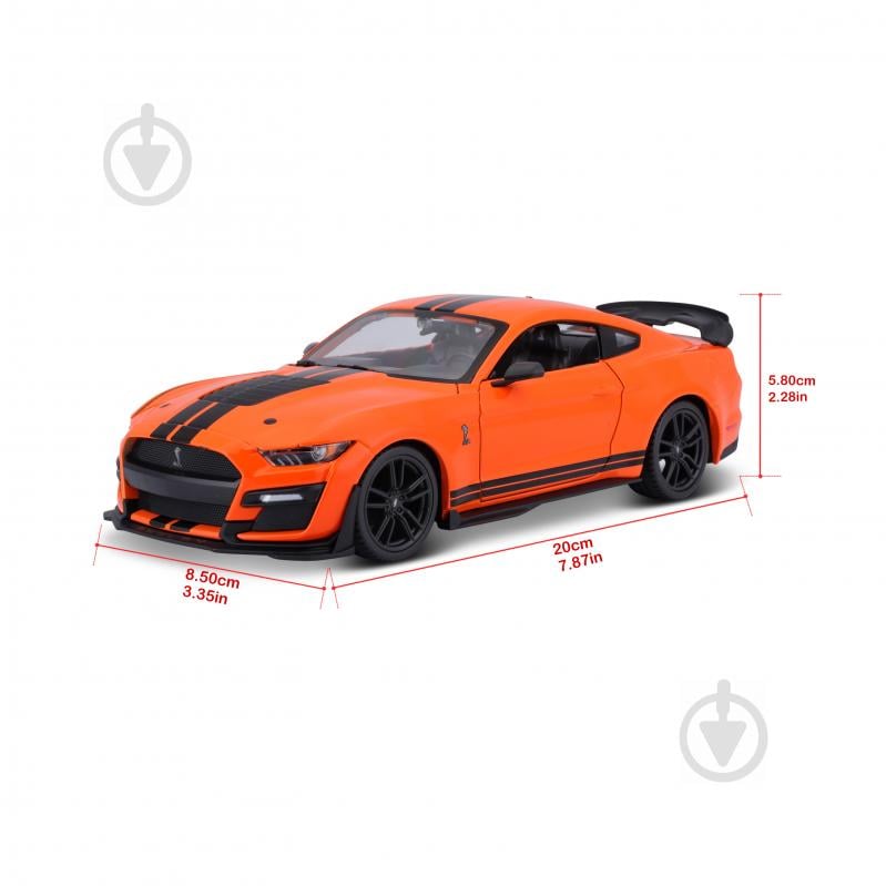 Автомодель Maisto 2020 Ford Mustang Shelby GT500 1:24 31532 orange - фото 6