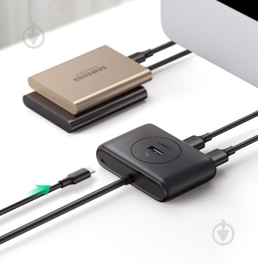 USB-хаб UGREEN CR113 4xUSB3.0 Black (20291) - фото 5