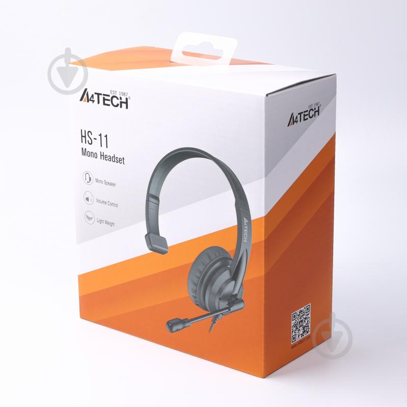 Наушники A4Tech HS-11 (Black) black (HS-11 (Black)) - фото 4