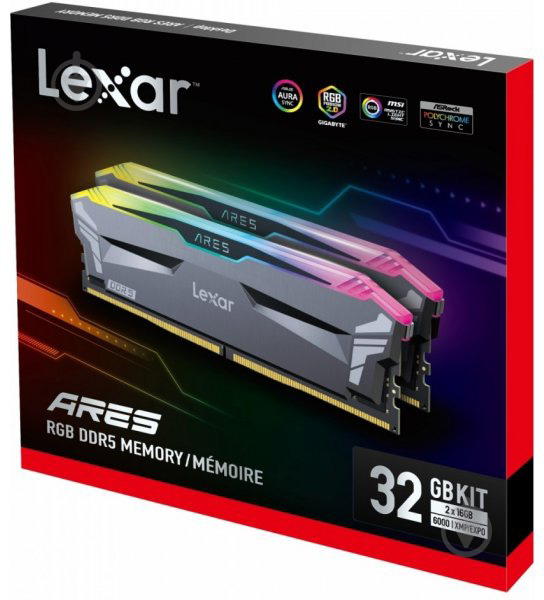 Оперативна пам'ять Lexar DDR5 SDRAM 32 GB (2x16GB) 6800 MHz (LD5U16G68C34LA-RGD) - фото 9