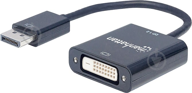 Перехідник Intracom DisplayPort (M) - DVI-D (F) чорний (152228) - фото 1