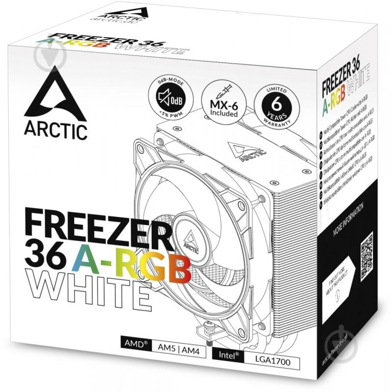 Процессорный кулер Arctic Freezer 36 A-RGB (ACFRE00125A) White - фото 9