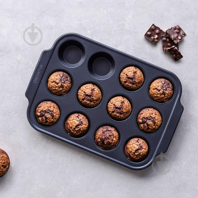 Форма для кексів GreenPan 40х28х43 см на 12 шт (CC007766-001) - фото 6 Форма для кексів GreenPan 40х28х43 см на 12 шт (CC007766-001) - фото 6