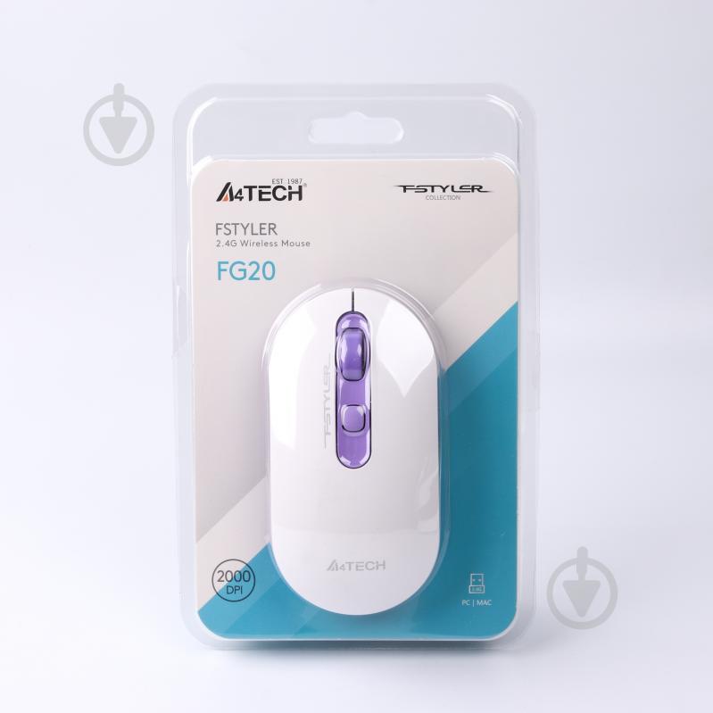 Мышка A4Tech бездротова violet (FG20 (Tulip)) - фото 4