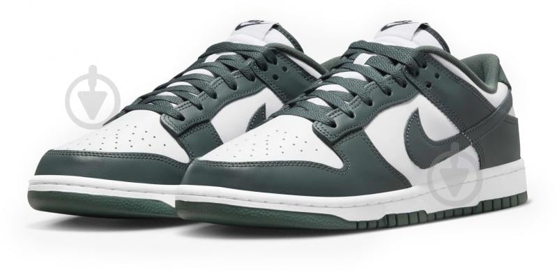 Кроссовки чоловічі демісезонні Nike Dunk Low Retro DV0833-111 р.44,5 бело-зеленые - фото 3