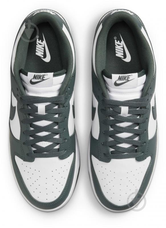 Кроссовки чоловічі демісезонні Nike Dunk Low Retro DV0833-111 р.44,5 бело-зеленые - фото 5