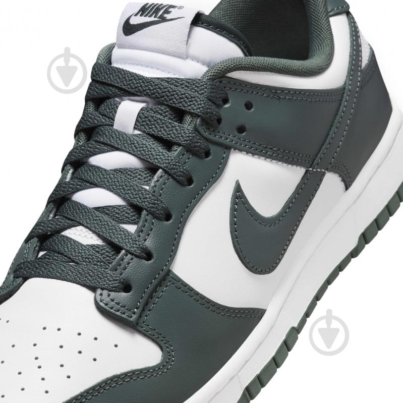 Кроссовки чоловічі демісезонні Nike Dunk Low Retro DV0833-111 р.44,5 бело-зеленые - фото 6