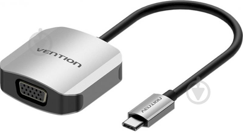 Переходник Vention USB3.1 Type-C -VGA (F) 1080p 60Hz 0,15 м серый (TDFHB) - фото 1