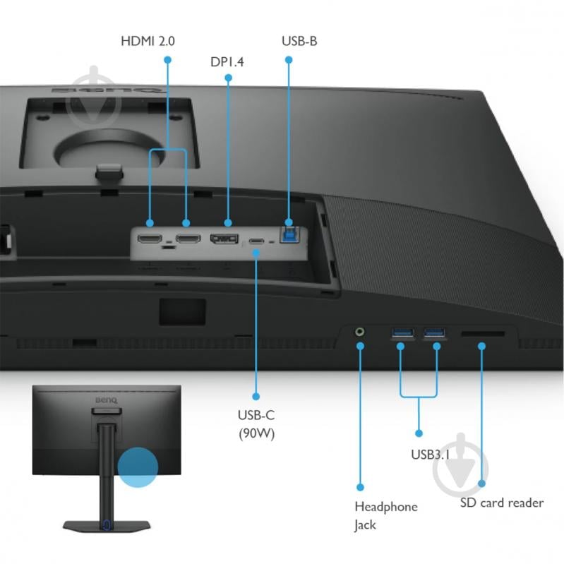 Монитор BenQ SW272U 27" (9H.LLFLB.QBE) - фото 8