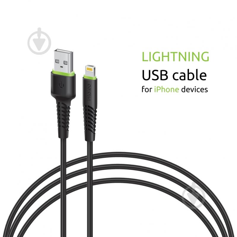 Кабель Intaleo CBFLEXL1 Lightning 1,2 м черный (1283126577673) - фото 1