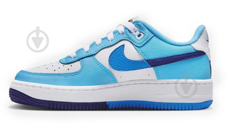 Кросівки для дівчаток демісезонні Nike AIR FORCE 1 LV8 2 (GS) DZ2660-100 р.38 білі із блакитним - фото 2