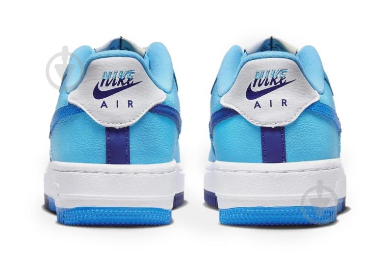 Кросівки для дівчаток демісезонні Nike AIR FORCE 1 LV8 2 (GS) DZ2660-100 р.38 білі із блакитним - фото 4