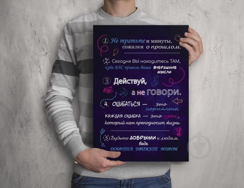 Постер 5 правил А3 UKR Posterclub - фото 2