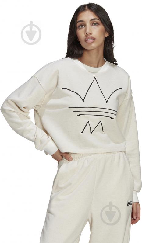 Свитшот Adidas SWEATSHIRT GN4333 р. 38 серый меланж - фото 4