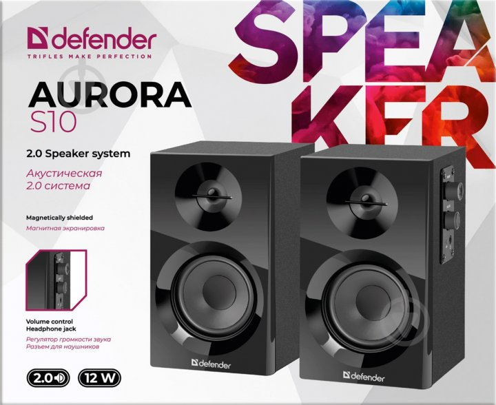 Акустическая система Defender Aurora S10 2.0 black - фото 2