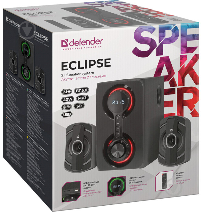 Акустична система Defender Eclipse Bluetooth 2.1 black (65593) - фото 7