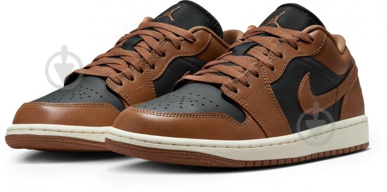 Кросівки чоловічі демісезонні Jordan AIR JORDAN 1 LOW DC0774-021 р.41 чорні із коричневим - фото 3