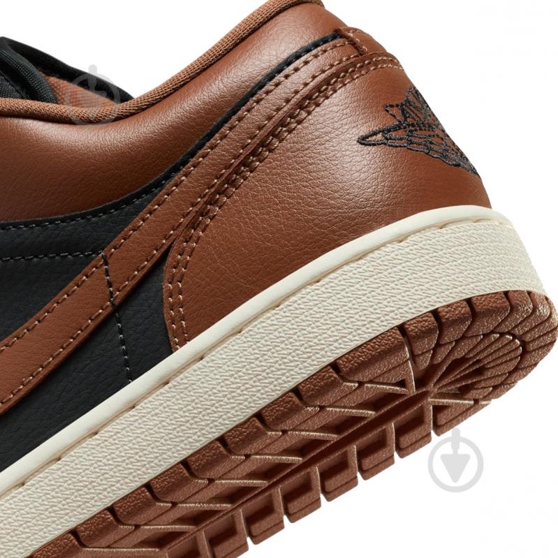 Кросівки чоловічі демісезонні Jordan AIR JORDAN 1 LOW DC0774-021 р.41 чорні із коричневим - фото 7