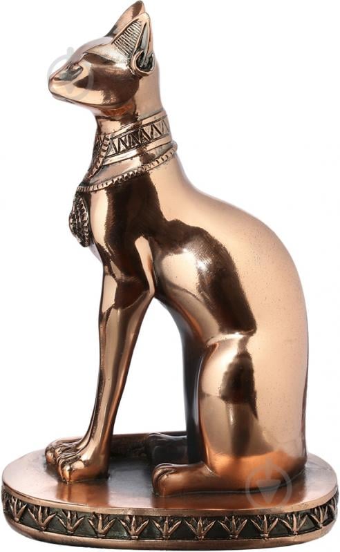 Статуэтка египетская кошка E387 17х11 см медный - фото 2