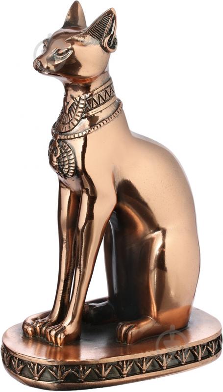 Статуэтка египетская кошка E387 17х11 см медный - фото 1