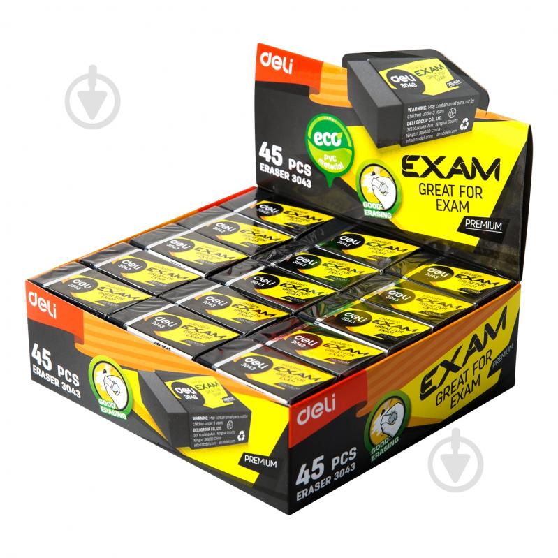 Ластик 40х22х12 мм черная E3043 Deli - фото 4 Ластик 40х22х12 мм черная E3043 Deli - фото 4