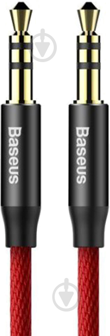 Кабель BASEUS аудіо Jack 3.5mm Baseus Yiven Audio Cable M30 M/M 1,5 м черный с красным (CAM30-C91) - фото 3