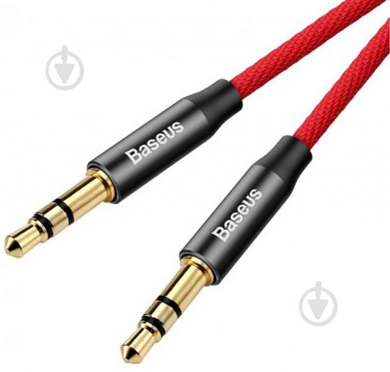 Кабель BASEUS аудіо Jack 3.5mm Baseus Yiven Audio Cable M30 M/M 1,5 м черный с красным (CAM30-C91) - фото 1