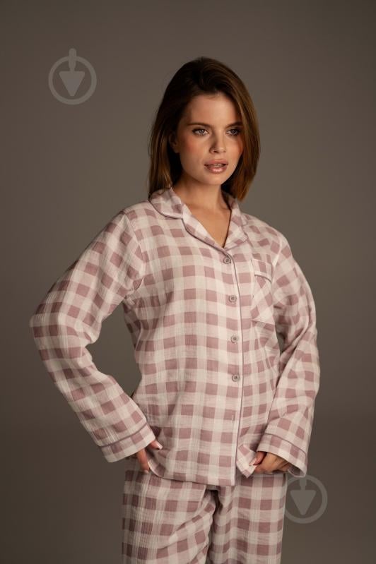 Пижама женская German Volf принт клетка р. L фиолетовый - фото 2 Пижама женская German Volf принт клетка р. L фиолетовый - фото 2