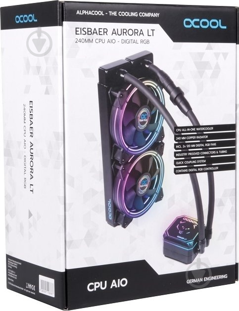 Система водного охлаждения Alphacool Eisbaer Aurora LT240 AIO Digital RGB (11678) - фото 10