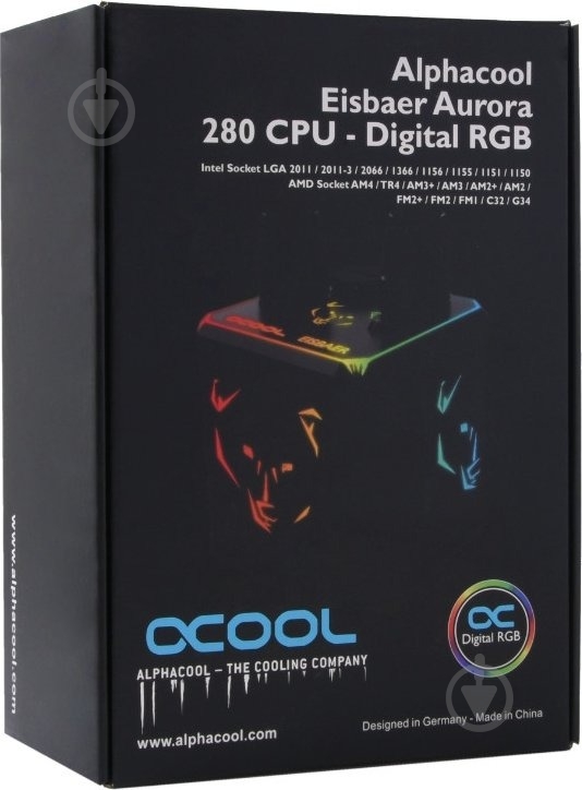 Система водного охлаждения Alphacool Eisbaer Aurora 280 Digital RGB (11729) - фото 9 Система водного охлаждения Alphacool Eisbaer Aurora 280 Digital RGB (11729) - фото 9