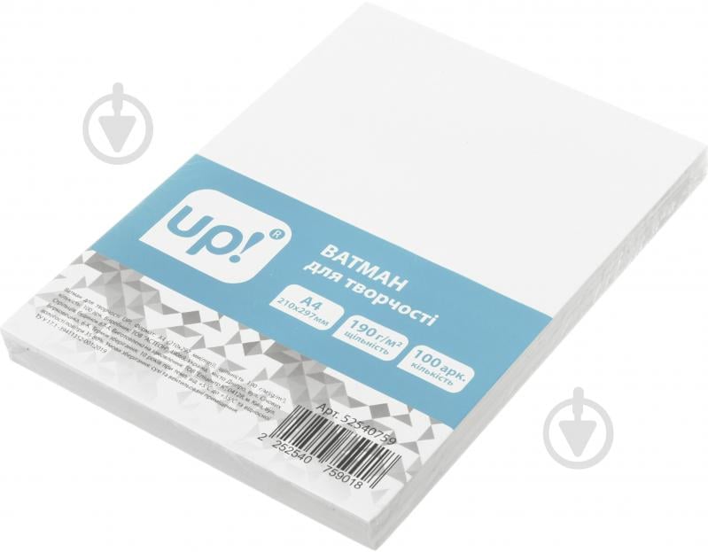 Ватман UP! (Underprice) А4 190 г/кв.м 100 аркушів - фото 2 Ватман UP! (Underprice) А4 190 г/кв.м 100 аркушів - фото 2