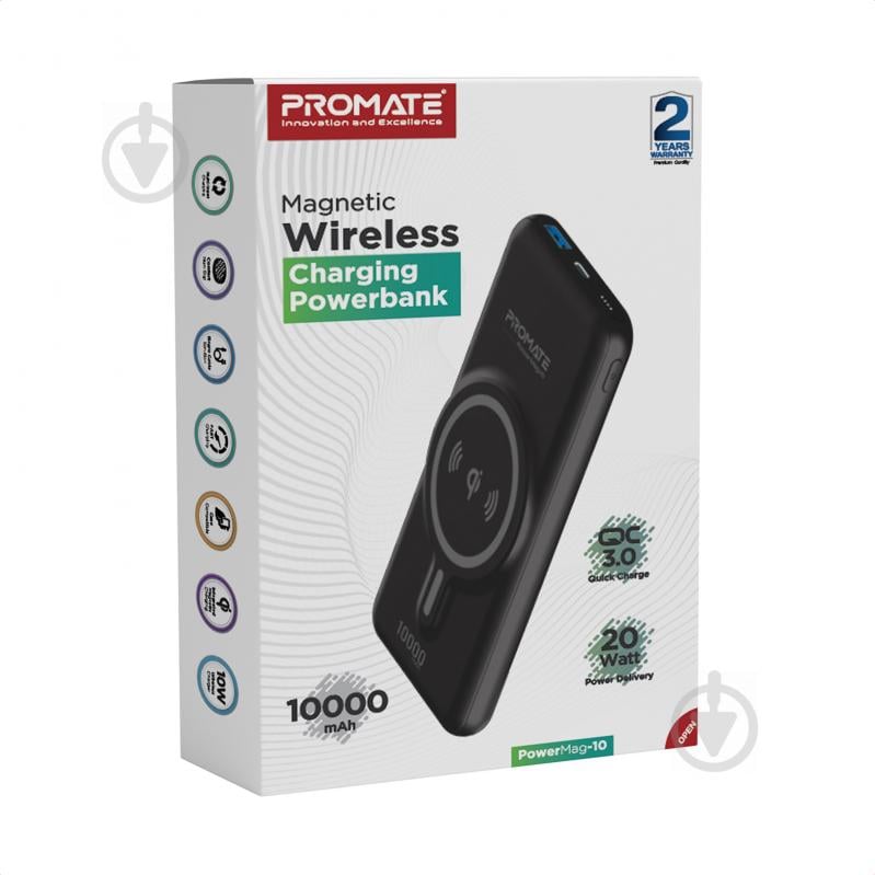 Повербанк Promate 10 mAh (powermag-10.black) - фото 6