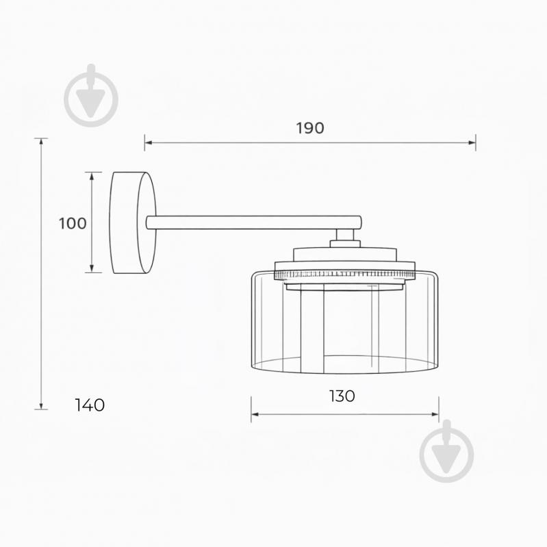 Бра LIGHT SET DUSHA MS241-B 12 Вт GX53 білий/димчастий - фото 5