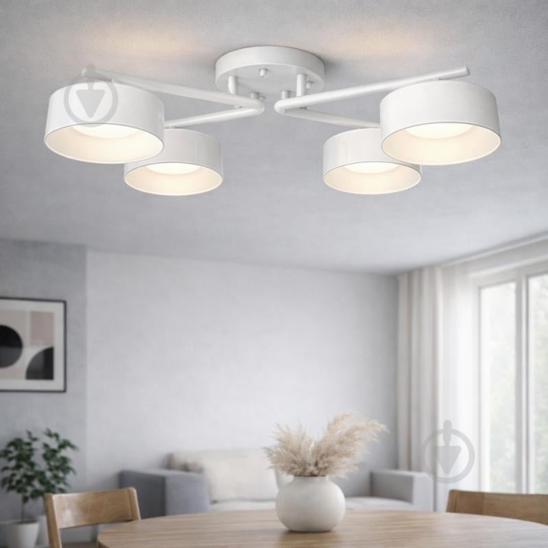 Люстра стельова LIGHT SET DUSHA MS228 4x12 Вт GX53 білий молочний - фото 1 Люстра стельова LIGHT SET DUSHA MS228 4x12 Вт GX53 білий молочний - фото 1