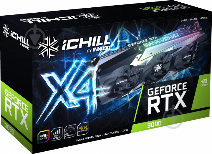 Видеокарта Inno3D GeForce RTX 3090 ICHILL X4 24GB GDDR6X 384bit (C30904-246XX-1880VA36) - фото 18