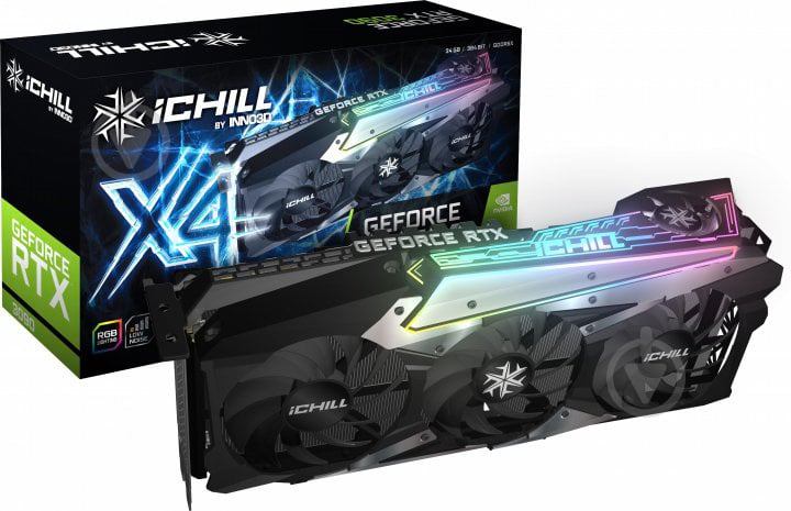 Видеокарта Inno3D GeForce RTX 3090 ICHILL X4 24GB GDDR6X 384bit (C30904-246XX-1880VA36) - фото 1