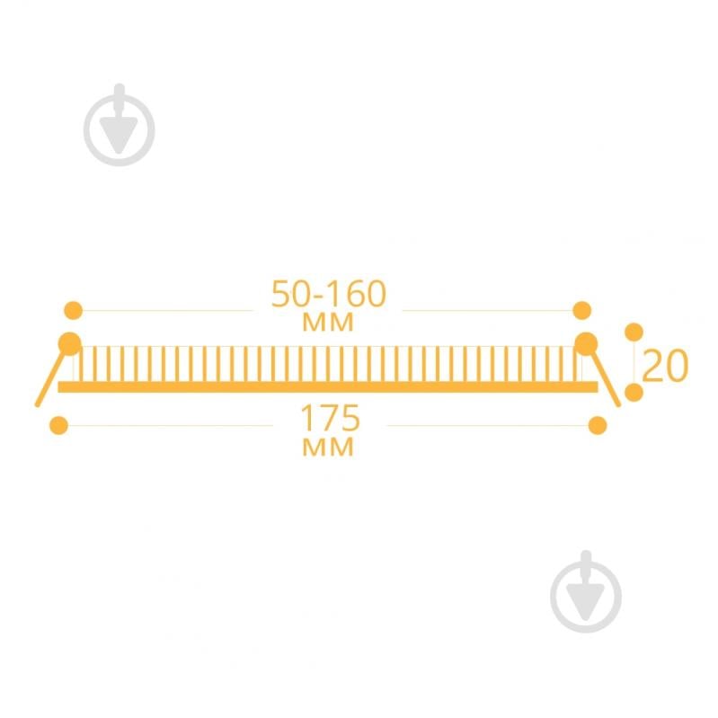 Світильник адміністративний LED LightMaster 14 Вт 3500 - 4500 К (нейтральне світло) AL622 квадрат IP20 - фото 3