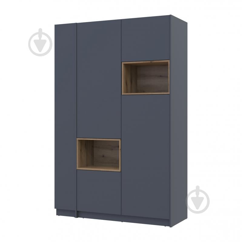 Шафа для одягу Doros Дейл 2ДСП з етажеркою 2200х1432х520 мм графіт / графіт - фото 6 Шафа для одягу Doros Дейл 2ДСП з етажеркою 2200х1432х520 мм графіт / графіт - фото 6