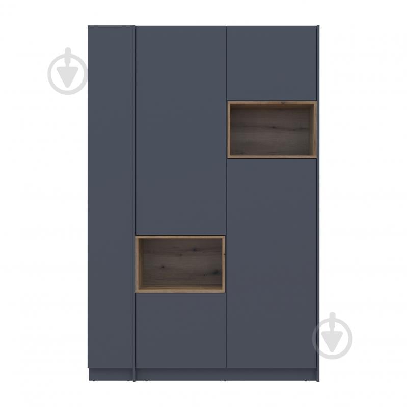 Шафа для одягу Doros Дейл 2ДСП з етажеркою 2200х1432х520 мм графіт / графіт - фото 9 Шафа для одягу Doros Дейл 2ДСП з етажеркою 2200х1432х520 мм графіт / графіт - фото 9