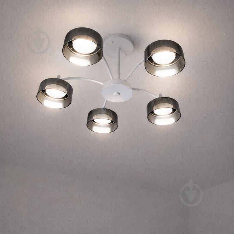 Люстра потолочная LIGHT SET DUSHA MS241 5x12 Вт GX53 белый/дымчатый - фото 3