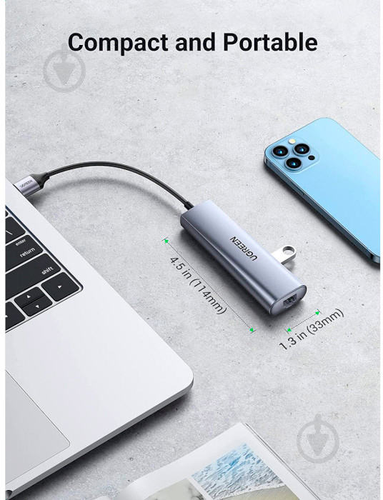 Док-станция UGREEN USB A 3.0 - HDMI/USB 3.0х3/RJ45/MICRO USB CM266 (60812) - фото 5