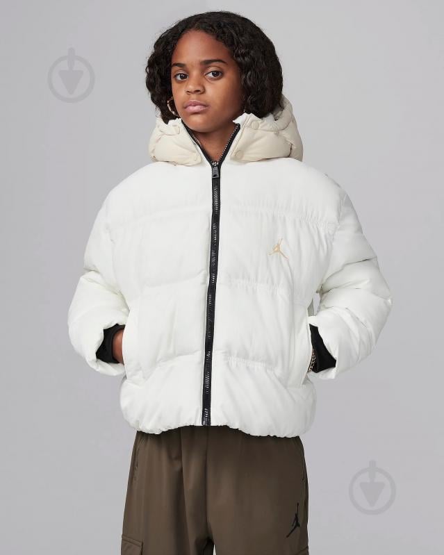 Пуховик для дівчаток зимовий Jordan JDG HEAVIEST WT PUFFER 45D196-782 р.L білий - фото 1