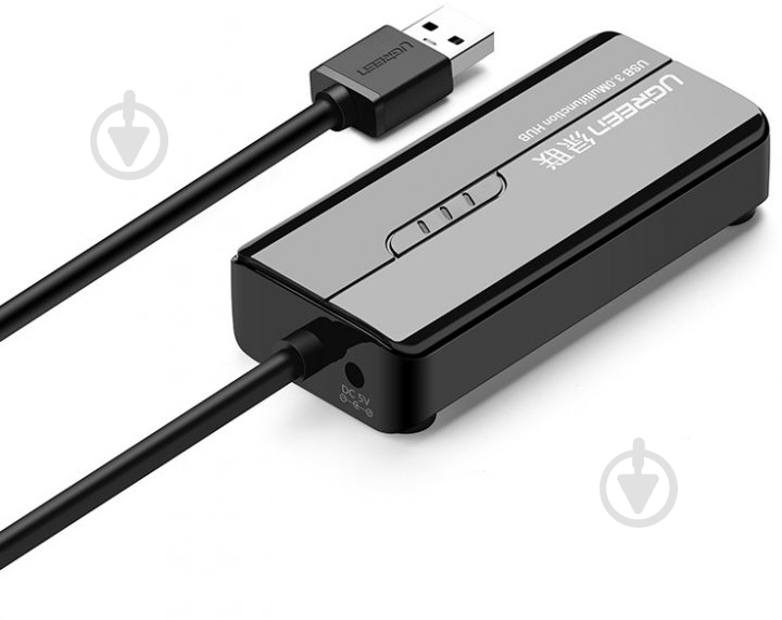 Док-станція UGREEN 3xUSB 3.0 + RJ45 1000Mbps black (20265) - фото 2