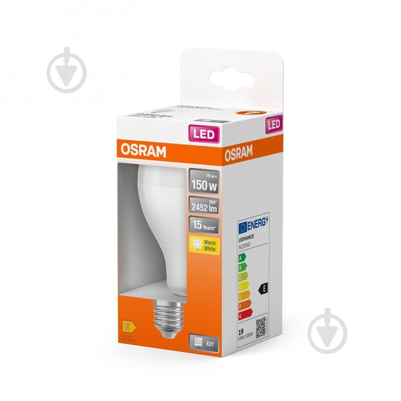 Лампа світлодіодна Osram Classic А150 19 Вт E27 220 В 2700 К 4058075292536 - фото 4