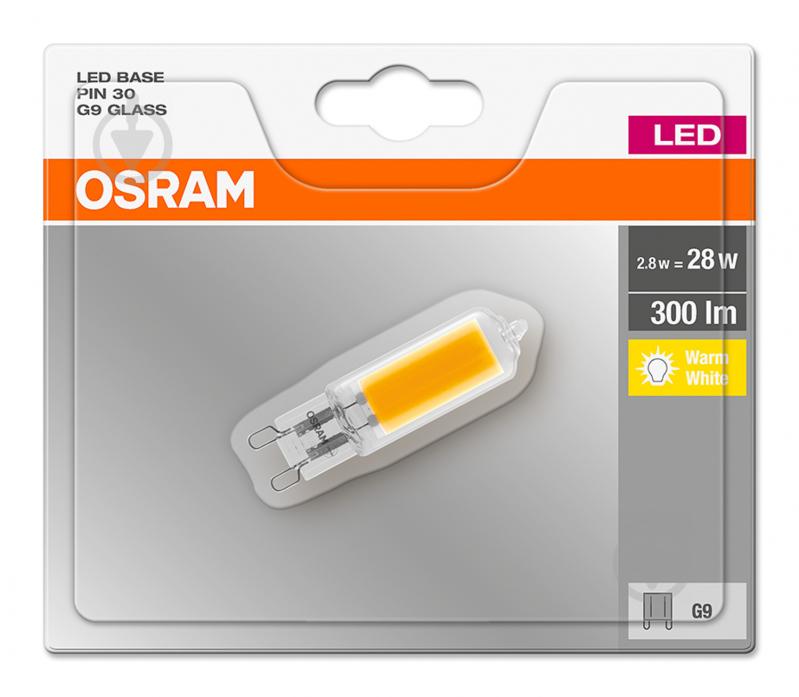 Лампа світлодіодна Osram LEDBASPIN30 2,8 Вт капсульна прозора G9 220 В 2700 К 4058075360266 - фото 2