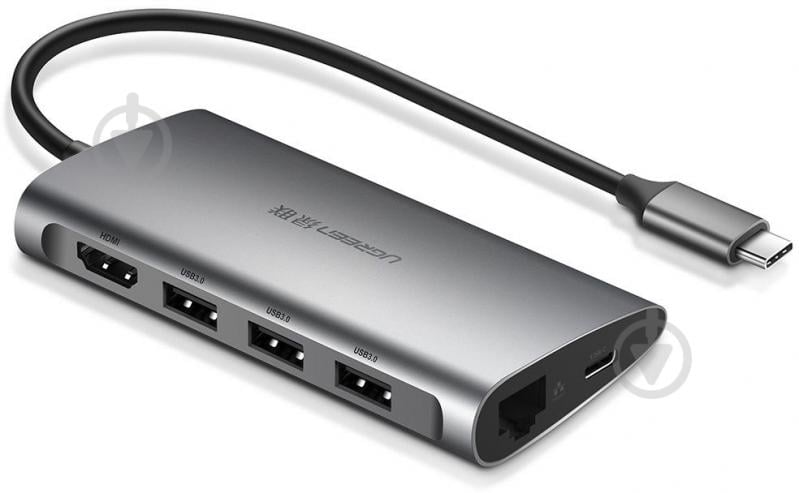 Док-станція UGREEN 8-in-1 MultiPort Adapter silver (50538) - фото 1