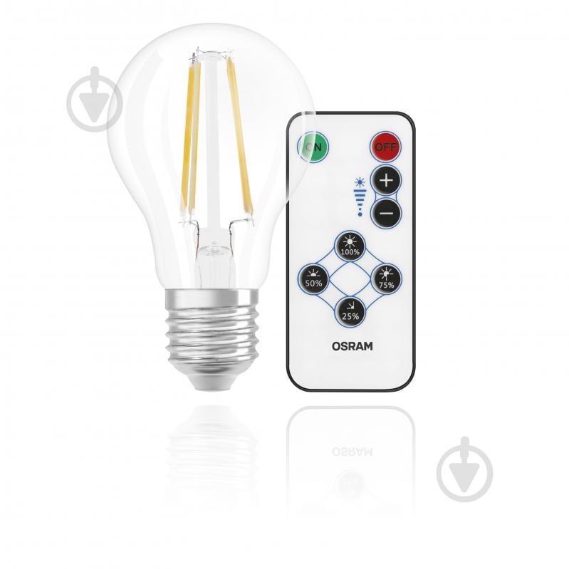 Лампа светодиодная Osram FIL Dimmable A60 7 Вт E27 2700 К 220 В прозрачная 4058075269644 - фото 1 Лампа светодиодная Osram FIL Dimmable A60 7 Вт E27 2700 К 220 В прозрачная 4058075269644 - фото 1
